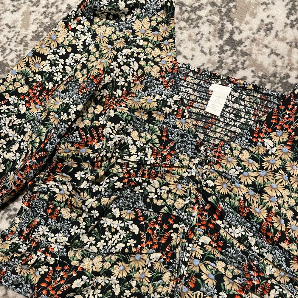 H&M Long Sleeve Floral Top